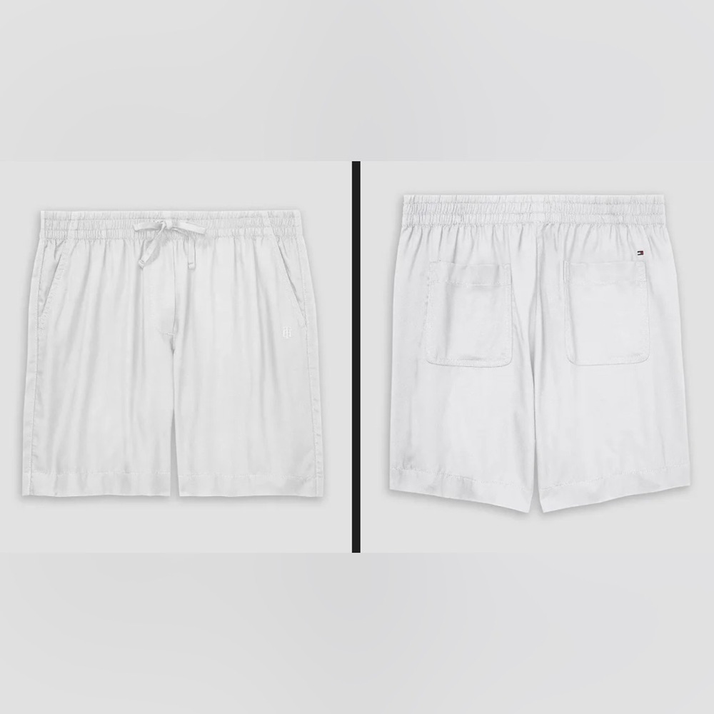 Tommy Hilfiger White Bermudas Relaxed Fit Lightweight